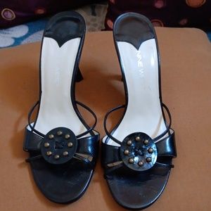 Nine West Leather Slip on Heels